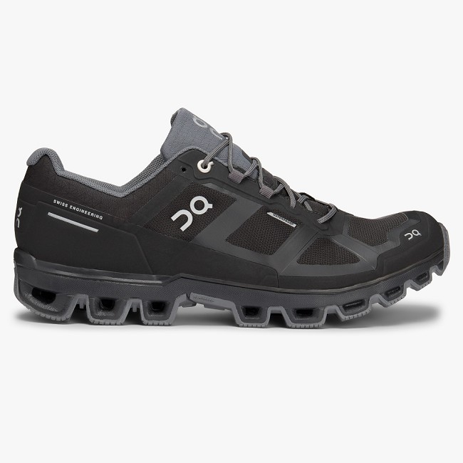 ON Cloudventure Waterproof Mens - Men's Trail Running Shoes NZ-69710 Black/Graphit